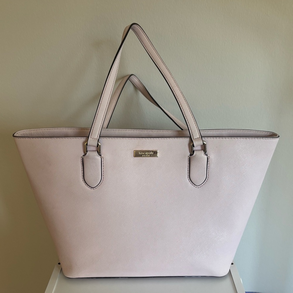 Kate Spade Blush Pink Saffiano Leather Work Tote
